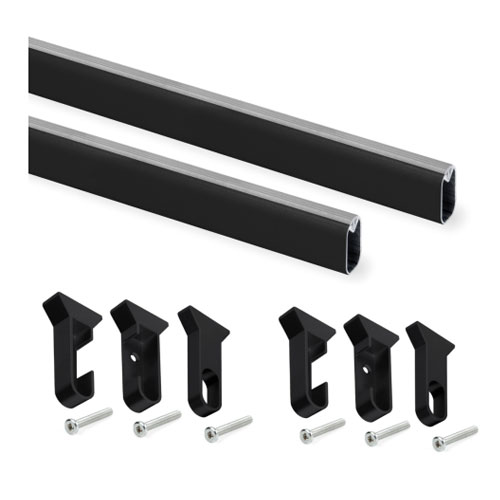 Rail de vestuario de aluminio pintado en polvo