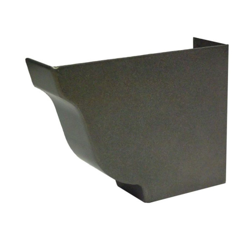 Extremo de tope de canalón de aluminio derecho/izquierdo